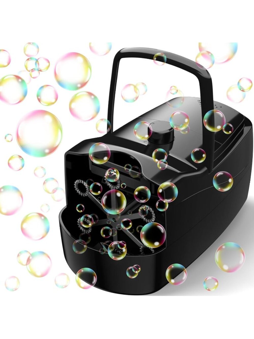 New Bubble Machine, Automatic Bubble Blower Maker for Kids or Parties (Black)